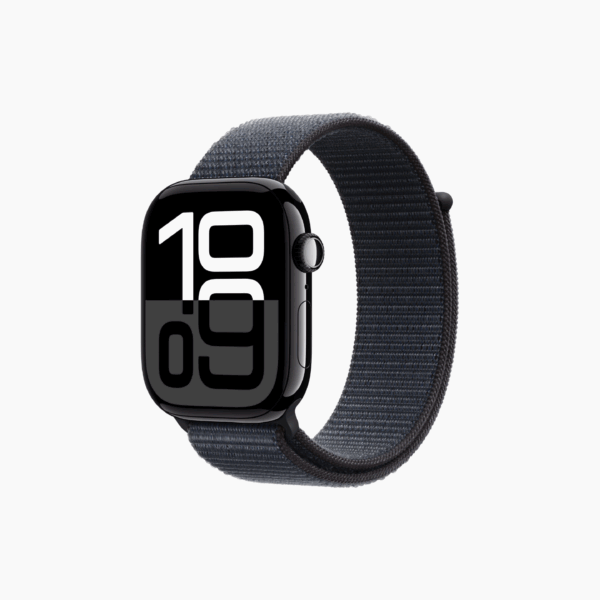 APPLE WATCH S10 GPS, 46MM JET BLACK ALUMINUM CASE WITH INK SPORT LOOP